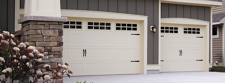 picture of garage with new double doors