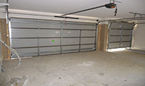 picture of fith new garage door from inside