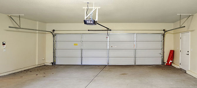 picture of inside of a garage with a new opener